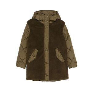 HERNO Quilted Mixed Media Hooded Jacket Women GREEN Coats & Jackets